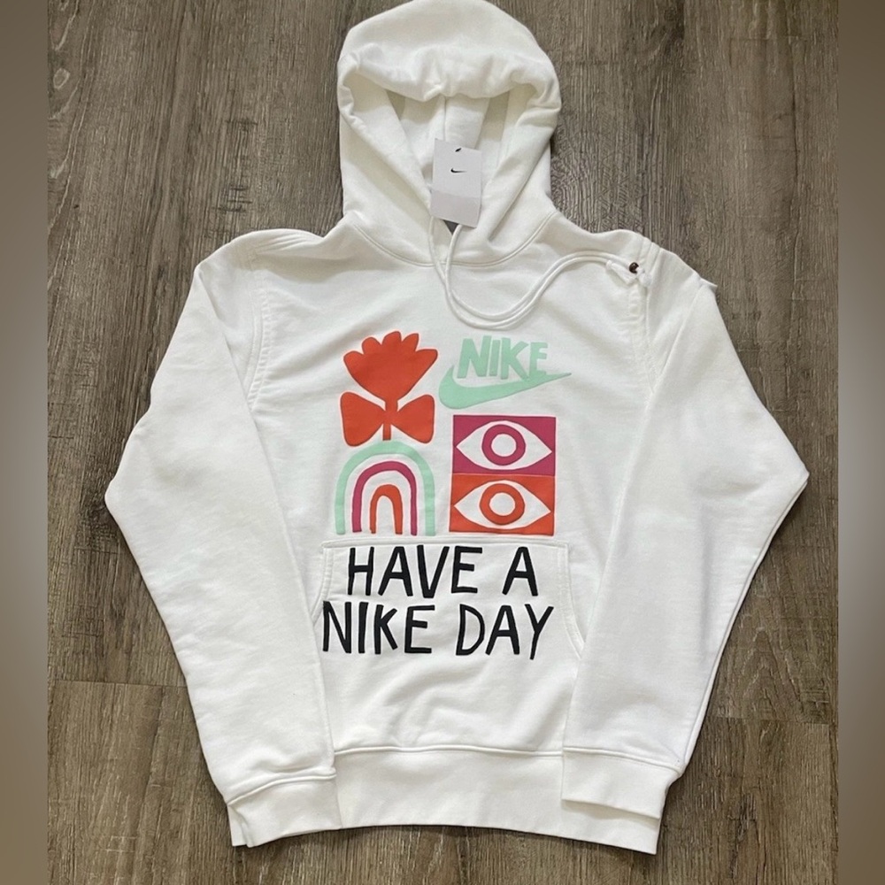 Nike Mens Have A Nike Day Hoodie White Sz Small DQ4171-100